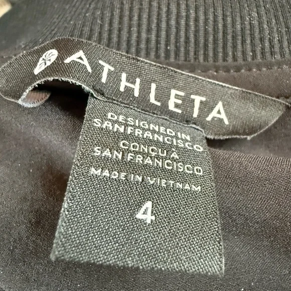 Athleta Black Brooklyn Zip-Up Stretch Performance Jumpsuit Size r - Picture 9 of 10